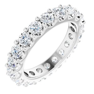 14K White 1 3/4 CTW Natural Diamond Eternity Band Size 5