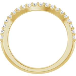 14K Yellow 1/4 CTW Natural Diamond Matching Band
