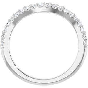 14K White 1/4 CTW Natural Diamond Matching Band