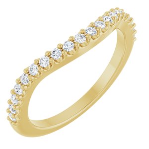 14K Yellow 1/4 CTW Natural Diamond Matching Band