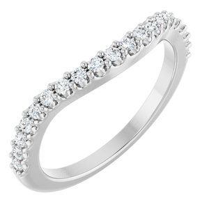 Platinum 1/4 CTW Natural Diamond Matching Band