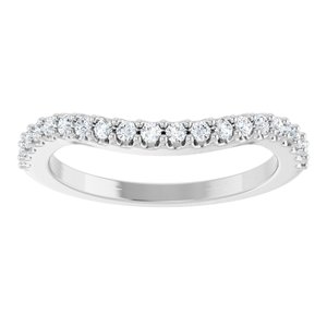 14K White 1/4 CTW Natural Diamond Matching Band