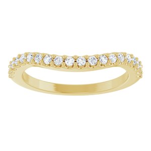 14K Yellow 1/4 CTW Natural Diamond Matching Band
