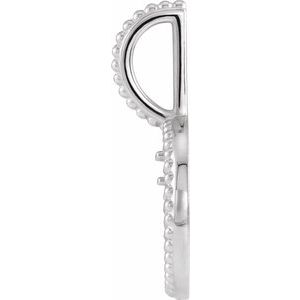 14K White Gold 2 mm Round Scorpio Accented Zodiac Charm/Pendant Mounting – image 3
