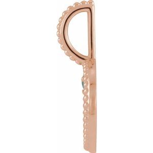 14K Rose Gold Natural Blue Zircon & .0025 CTW Natural Diamond Scorpio Charm/Pendant – image 3