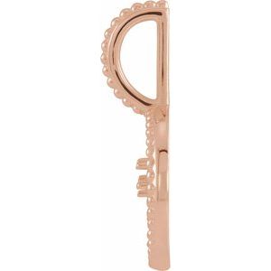 14K Rose Gold 2 mm Round Virgo Accented Zodiac Charm/Pendant Mounting – image 3