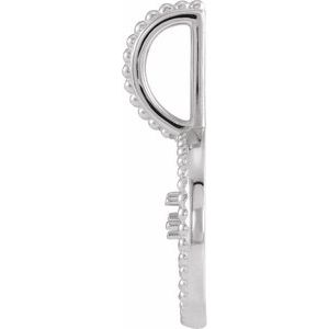 Platinum 2 mm Round Virgo Accented Zodiac Charm/Pendant Mounting – image 3