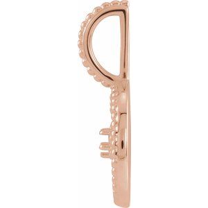 14K Rose Gold 2 mm Round Sagittarius Accented Zodiac Charm/Pendant Mounting – image 3
