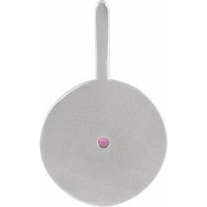 14K White Gold Natural Rhodolite Garnet & .005 CTW Natural Diamond Pisces Charm/Pendant – image 4