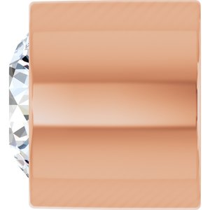14K Rose Gold 1.5 mm .02 CT Lab-Grown Diamond Tube Bezel Setting With Bearing
