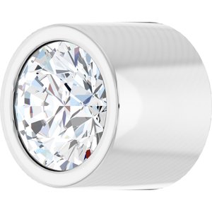 14K White Gold 1.5 mm .02 CT Lab-Grown Diamond Tube Bezel Setting With Bearing
