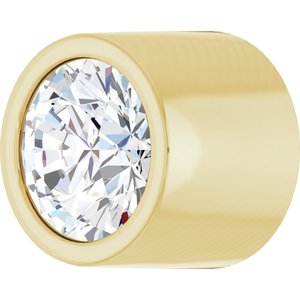 14K Yellow Gold 1.5 mm .015 CT Natural Diamond Tube Bezel Setting With Bearing