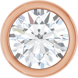 14K Rose Gold 1.5 mm .02 CT Lab-Grown Diamond Tube Bezel Setting With Bearing