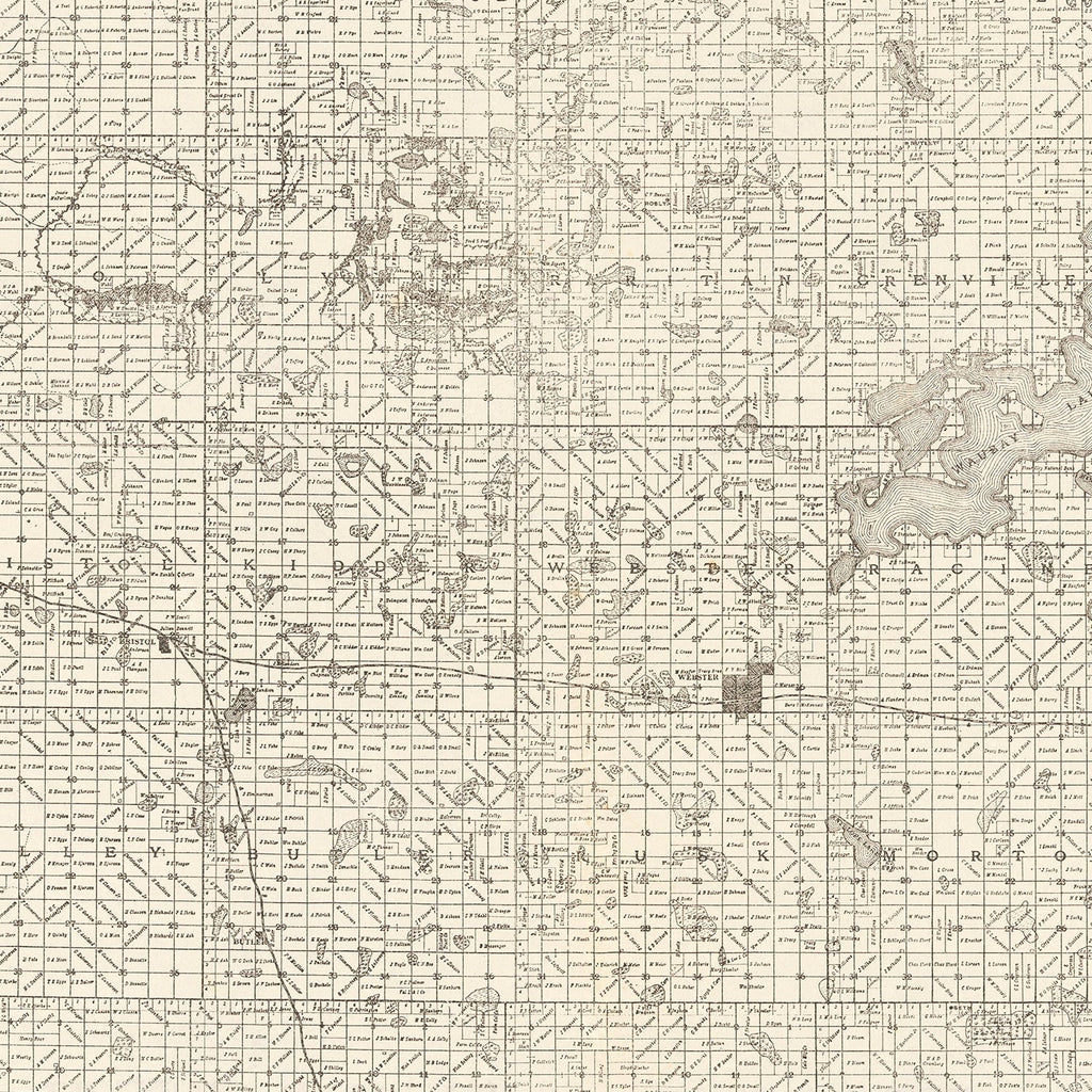 Vintage Map of Day County, South Dakota 1898