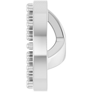 Sterling Silver 1.2 mm Round 3 mm ID Halo-Style Earring Jacket Mounting – image 6