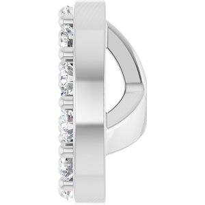Sterling Silver 1.2 mm Round 3 mm ID Halo-Style Earring Jacket Mounting – image 5