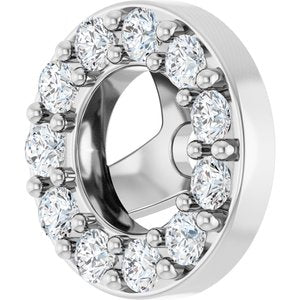 Platinum 1.2 mm Round 3 mm ID Halo-Style Earring Jacket Mounting – image 3
