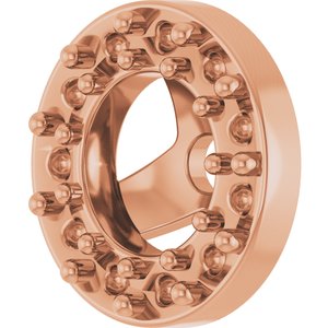 14K Rose Gold 1.2 mm Round 3 mm ID Halo-Style Earring Jacket Mounting – image 4
