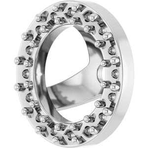 Sterling Silver 1.2 mm Round 5 mm ID Halo-Style Earring Jacket Mounting – image 4