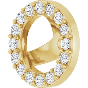 14K Yellow Gold 1/4 CTW Lab-Grown Diamond Halo-Style Earring Jackets – image 2