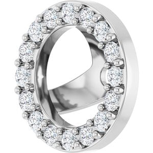 14K White Gold 1/4 CTW Lab-Grown Diamond Halo-Style Earring Jackets – image 2