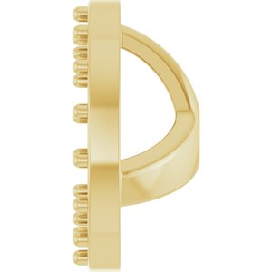 14K Yellow Gold 1.2 mm Round 5 mm ID Halo-Style Earring Jacket Mounting – image 6