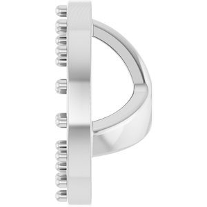 14K White Gold 1.2 mm Round 5 mm ID Halo-Style Earring Jacket Mounting – image 6