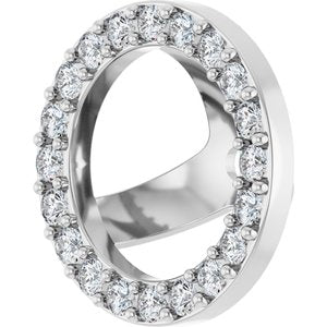 Platinum 1/4 CTW Natural Diamond Halo-Style Earring Jackets – image 2