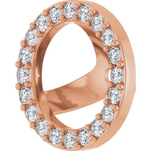 14K Rose Gold 1/3 CTW Lab-Grown Diamond Halo-Style Earring Jackets – image 2