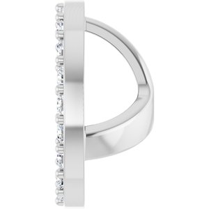 Platinum 1.2 mm Round 6.5 mm ID Halo-Style Earring Jacket Mounting – image 5