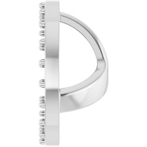 Platinum 1.2 mm Round 6.5 mm ID Halo-Style Earring Jacket Mounting – image 6