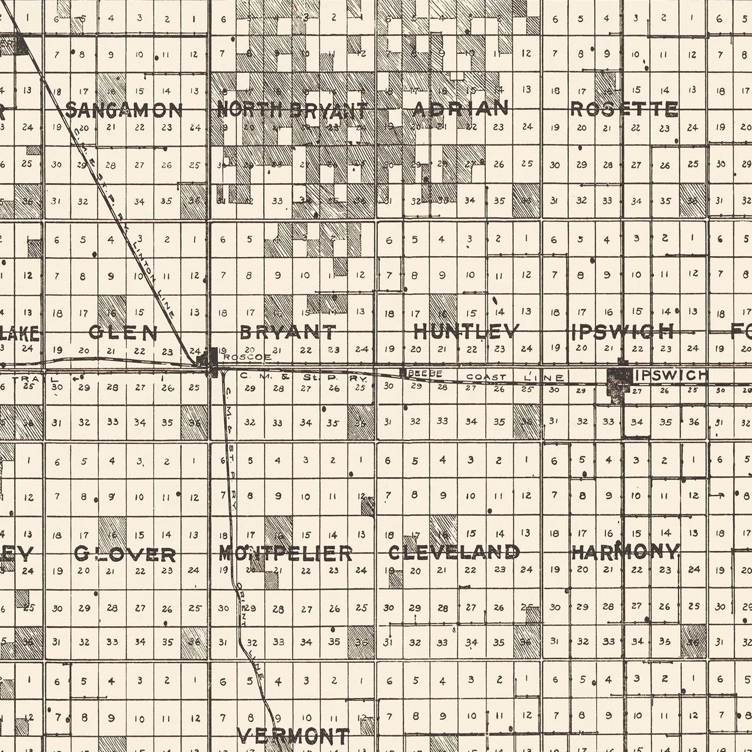 Vintage Map of Edmunds County, South Dakota 1918
