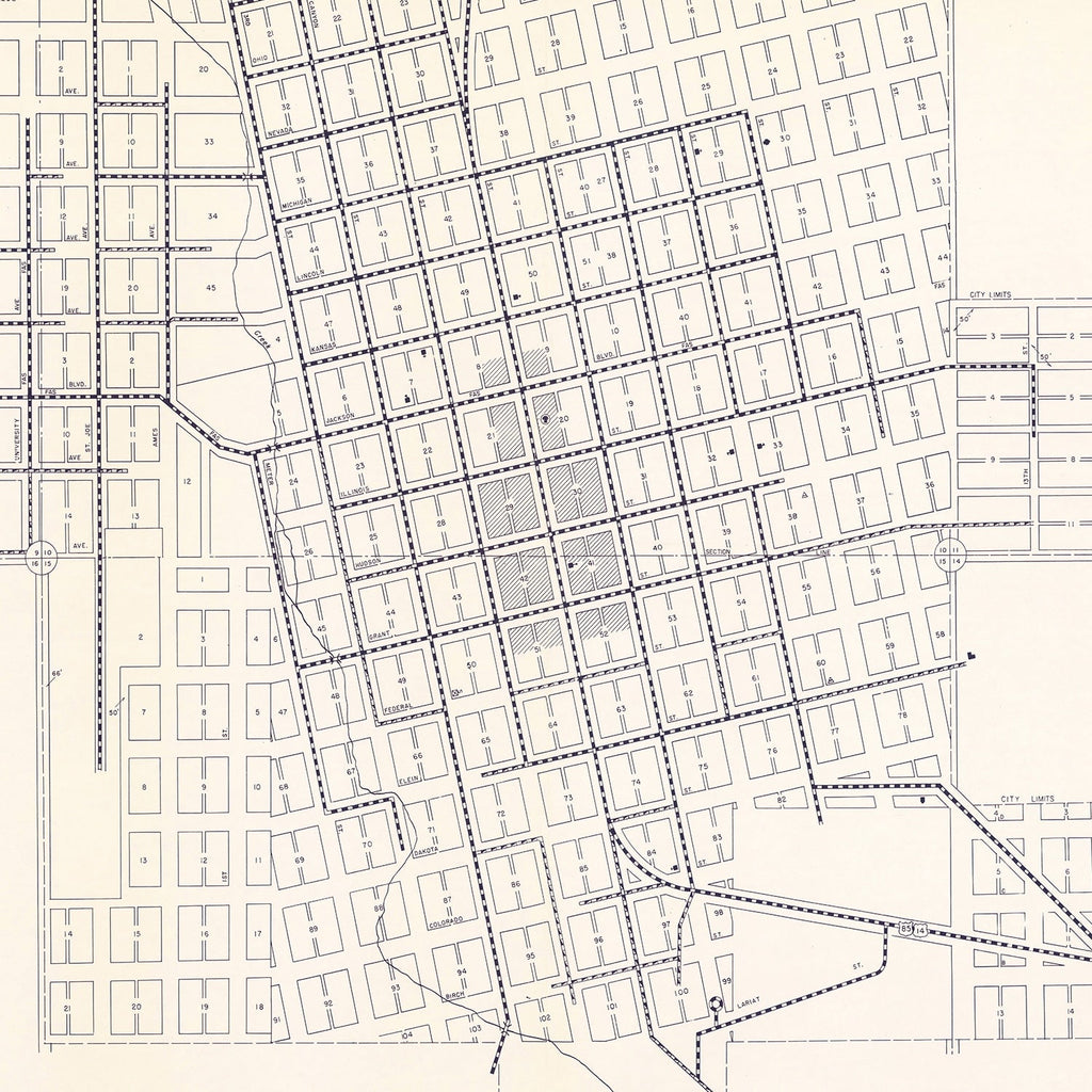 Vintage Map of Spearfish, South Dakota 1969