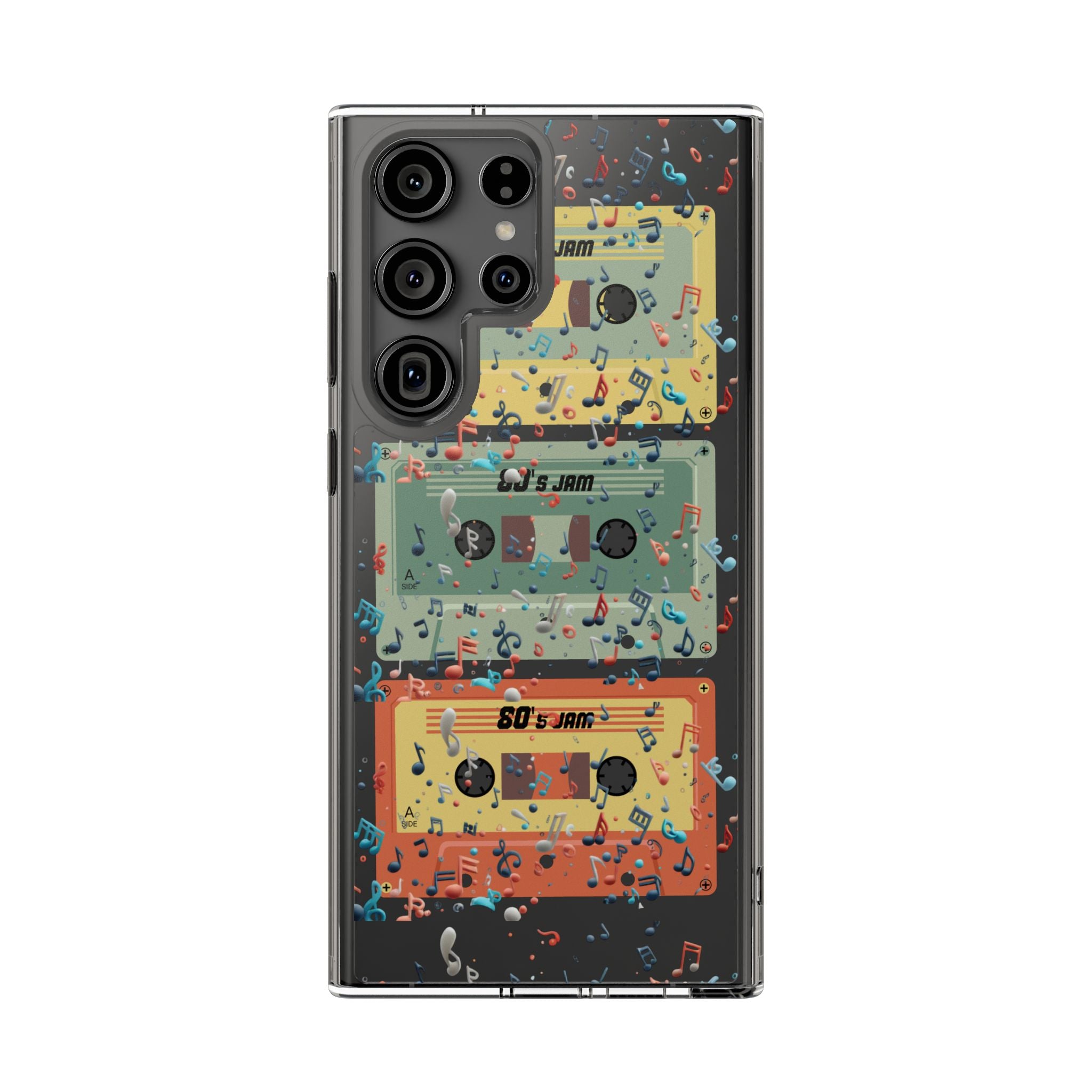 80's Jam Cassette Tapes Clear Mobile Phone Case