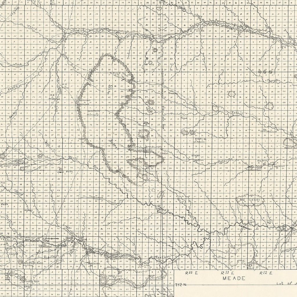 Vintage Map of Butte County, South Dakota 1902
