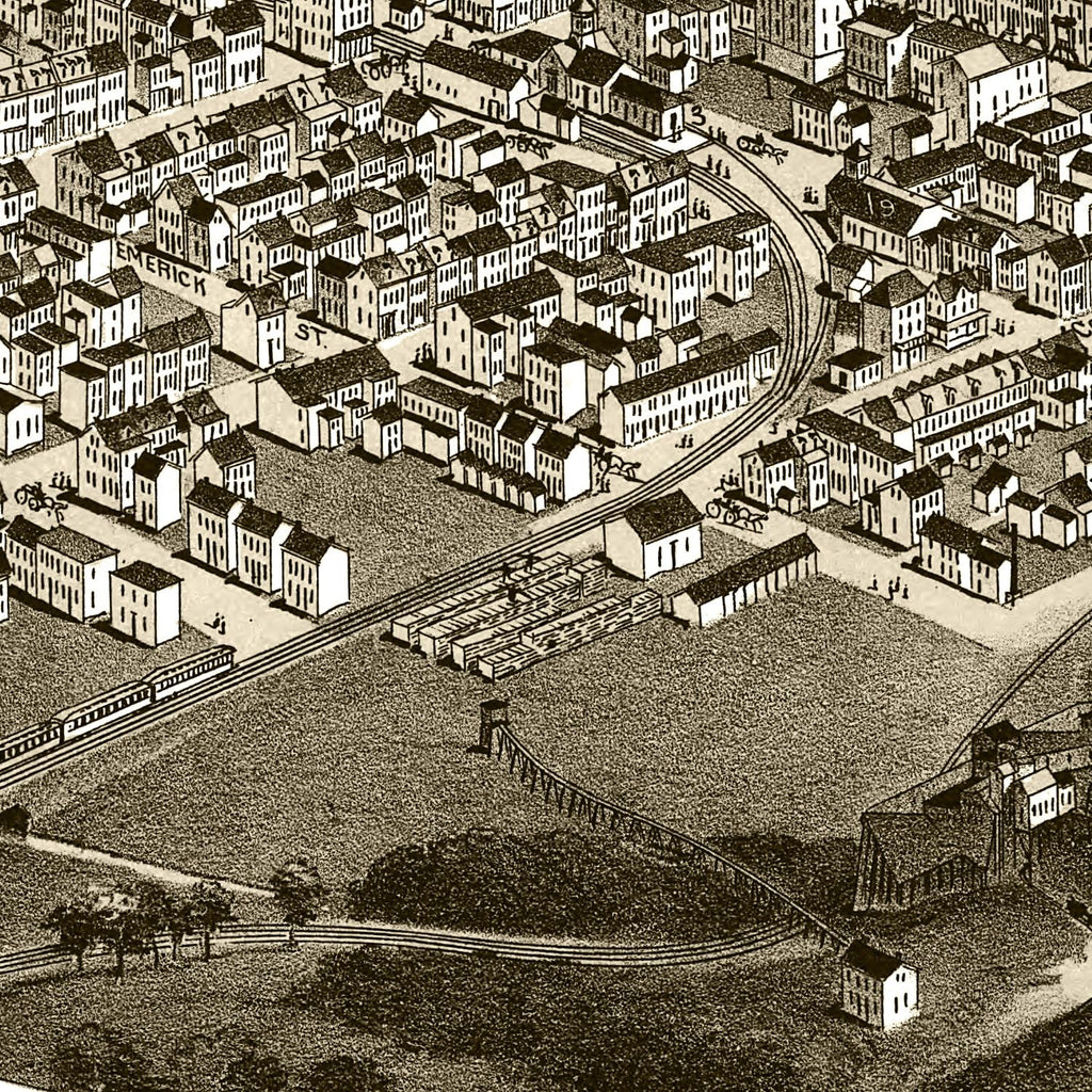 Vintage Map of Shenandoah, Pennsylvania 1889