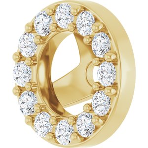 14K Yellow Gold 1/6 CTW Natural Diamond Halo-Style Earring Jackets – image 2
