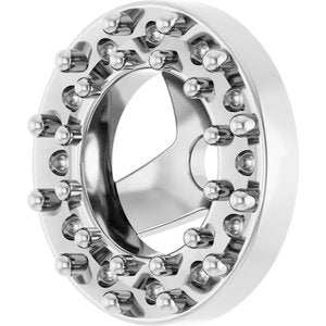 Platinum 1.2 mm Round 3.5 mm ID Halo-Style Earring Jacket Mounting – image 4