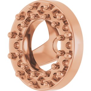 14K Rose Gold 1.2 mm Round 3.5 mm ID Halo-Style Earring Jacket Mounting – image 4