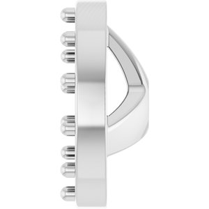 14K White Gold 1.2 mm Round 3.5 mm ID Halo-Style Earring Jacket Mounting – image 6