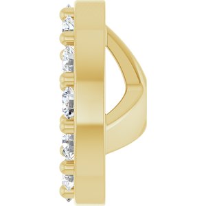 14K Yellow Gold 1/6 CTW Natural Diamond Halo-Style Earring Jackets – image 3