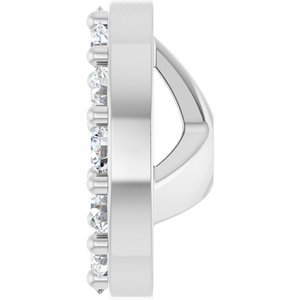 Sterling Silver 1.2 mm Round 3.5 mm ID Halo-Style Earring Jacket Mounting – image 5