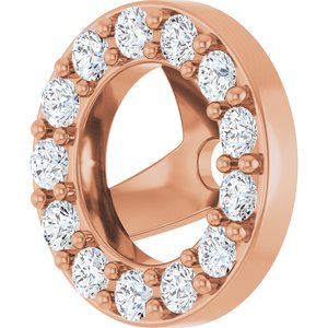 14K Rose Gold 1/6 CTW Natural Diamond Halo-Style Earring Jackets – image 2