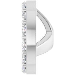 14K White Gold 1/6 CTW Natural Diamond Halo-Style Earring Jackets – image 3