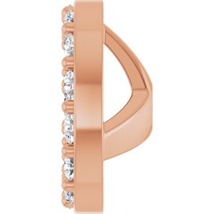14K Rose Gold 1/6 CTW Natural Diamond Halo-Style Earring Jackets – image 3