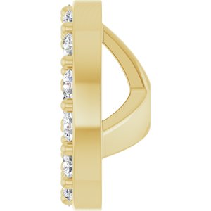14K Yellow Gold 1/6 CTW Natural Diamond Halo-Style Earring Jackets – image 3