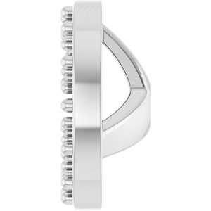 14K White Gold 1.2 mm Round 4 mm ID Halo-Style Earring Jacket Mounting – image 6