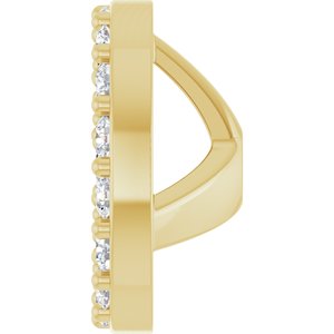 14K Yellow Gold 1.2 mm Round 4.5 mm ID Halo-Style Earring Jacket Mounting – image 5