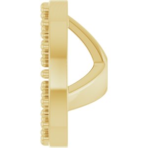 14K Yellow Gold 1.2 mm Round 4.5 mm ID Halo-Style Earring Jacket Mounting – image 6
