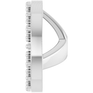 Platinum 1.2 mm Round 4.5 mm ID Halo-Style Earring Jacket Mounting – image 6